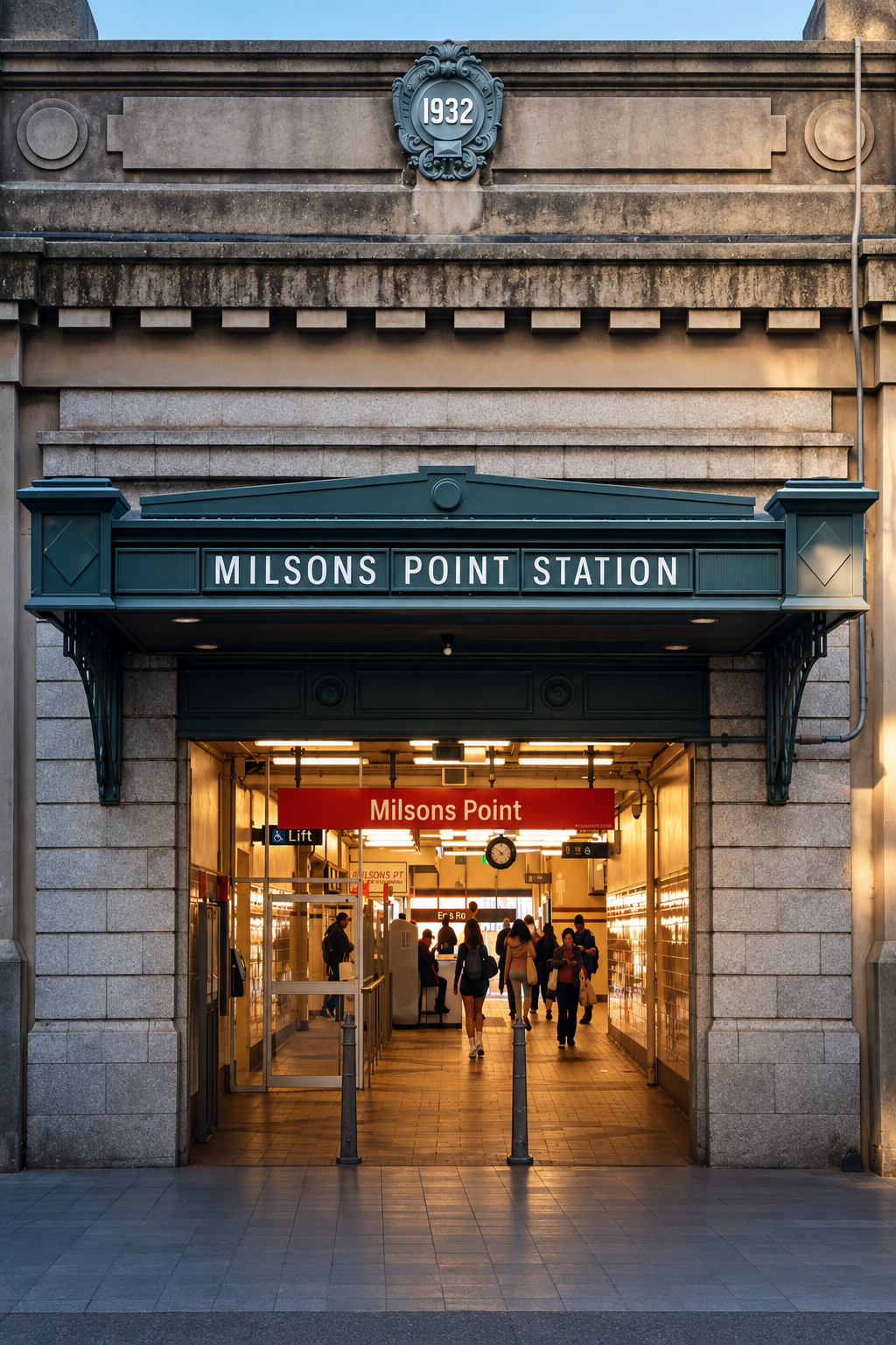 Entrance to Milsons Point railway station